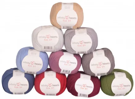 Infinity Hearts Rose 8/4 Garnpakke 08 Gedämpfte Farben - 10 Stk - Garnpakke 08 Gedämpfte Farben