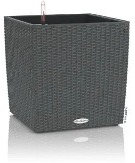 CUBE - Granitfarbener Flechtkorb