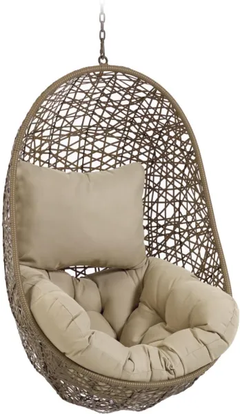 Florina, Outdoor-Hängesessel, natur, Rattan