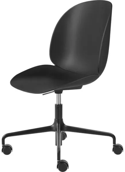 GUBI Beetle Bürostuhl Schwarz Matt/Schwarz