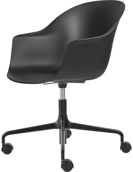GUBI Bat Bürostuhl Schwarz Matt/Schwarz