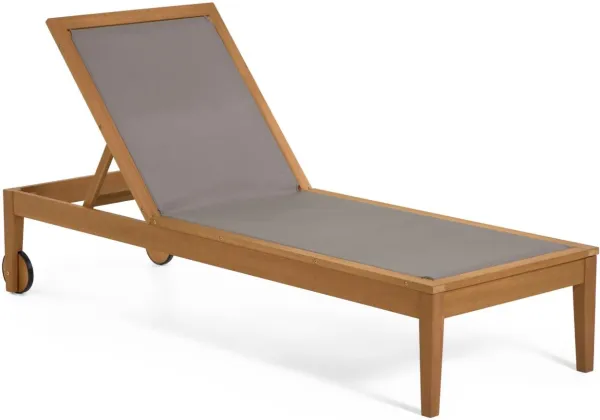 Caterin, Outdoor-Liegestuhl, grau, Massivholz