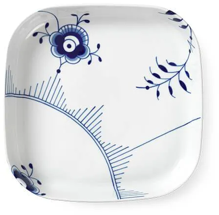 Royal Copenhagen Blau Mega Gerippt ofenfeste quadratische Auflaufform 30 x 30 cm
