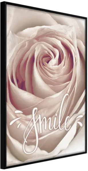 ARTGEIST Poster mit Rahmen - Rose with a Message Gold 20x30