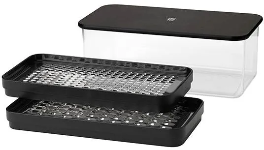 RIG-TIG GRATE-IT Reibeisen mit Behälter - Schwarz