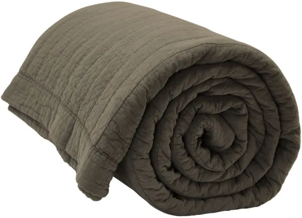 Magnhild, Gestepptes Bettüberwurf, Rinde, 280x280 cm