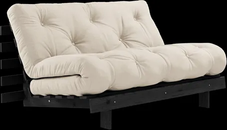 Karup Design Roots Schlafsofa mit Matratze 140x200 747 Beige/Schwarz Kiefernholz