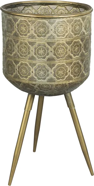 DUTCHBONE Botanischer Blumentopf L - Messing Eisen